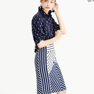 J. Crew Chevron stripe Pencil Skirt Women’s 2